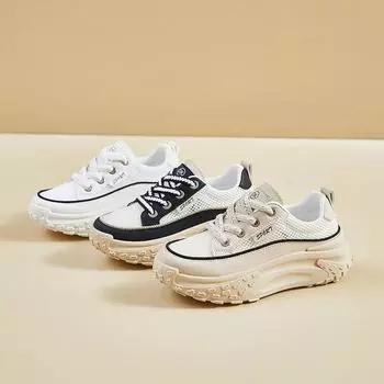New Thick-soled Little White Shoes Female Students Casual Street Shooting Dad Shoes Thick-soled Heightened Simple Trendy Women s Shoes 35 хаки