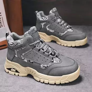 New Tooling Boots For Men Winter Men s Ankle Boot Wear-resistant Personality High Tops Mans Casual Shoes Outdoor Explosive Style 39 чёрный