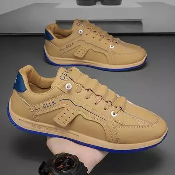 New Trainers Men Lightweight Elastic Bands Slip-on Sneakers Breathable Leather Casual Shoes Outdoor Walking Sports Running Shoes 39 серый