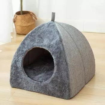 Новое треугольное гнездо для кошек, закрытый домик для кошек, гнездо для домашних животных, теплый и утолщенный домик для собак с глубоким сном, товары для животных S