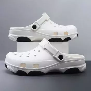 New Trin platform Cross hole shoes star fashion heightening non-slip deodorant comfortable EVA men s and women s sandals 40-41 белый