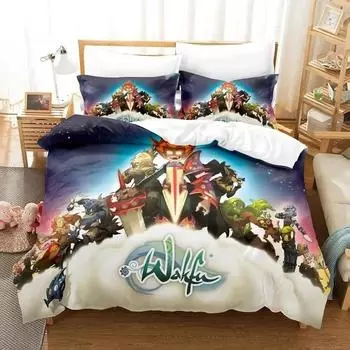 Новый комплект постельного белья Wakfu Single Twin Full Queen King Size Bed Set Adult Boys Bedroom Duvet Cover Sets Комплект простыней с 3D-принтом Wakfu 70x133cm 2pcs