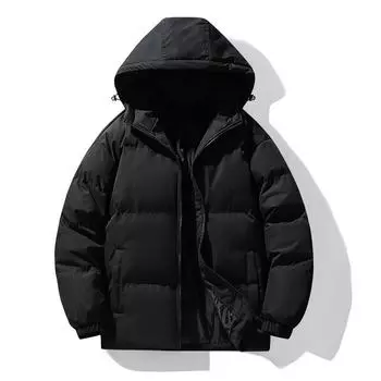 New Winter Men s Cotton Jacket Korean Version Hooded Cotton Jacket Thickened Warm Trendy Cotton Jacket Men s Top M