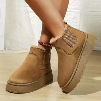 New Winter Women s Boots High-top Snow Boots Thickened Plush Warm Simple Versatile Comfortable Cotton Shoes 36 верблюд