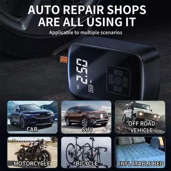 NEW Wireless Car Air Compressor Air Pump Electric Tire Inflator Pump Car Air Compressor Electric Tire Gases Machines