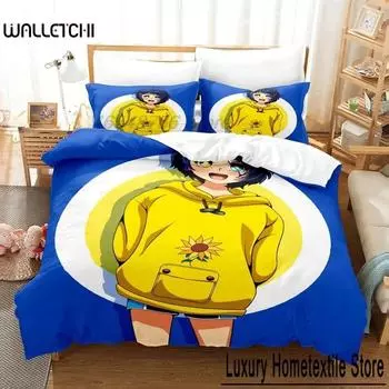 New Wonder Egg Priority Bedding Set Single Twin Full Queen King Size Bed Set Adult Kid Bedroom Duvet cover Sets 3D Anime bed set 70x133cm 2pcs