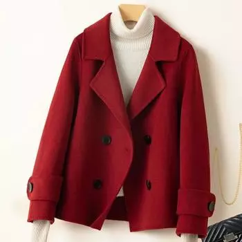 New Wool Coat for Women In Autumn and Winter Short Suit Collar Small Wool Coat Mother M