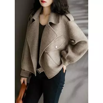 New Wool Suit for Women British Style Autumn and Winter Small, Fashionable and Versatile Loose French Short Jacket S