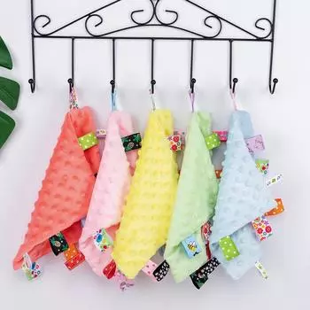 Newborn Baby Soothe Appease Towel Calm Wipes Kids Infant Towel Blanket Cute Soft Square Plush Toys Comforting Taggies Blanket белый