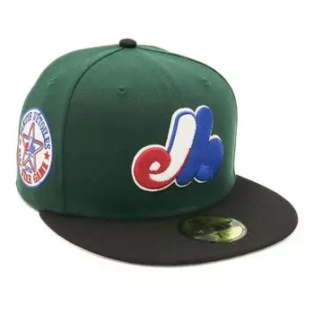 newera Cap 59FIFTY 70823751 NER35C8947 MLB Montreal Expos MON темно-зеленый зеленый 8 боковая нашивка под козырьком ONSPOTZ изготовленная на заказ кепка Gokyu Fifty унисекс