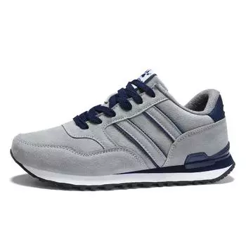 Newest Artificial Leather Men Causal Shoes Male Spring Men Fashion Light Shoes Sneakers Lac-up Flats Breathable Outdoors Sapato 39 синий