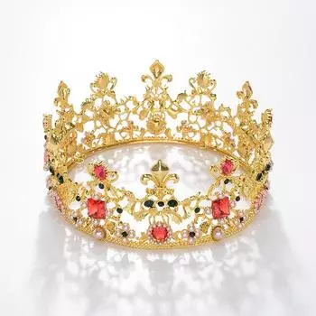 Невеста большая корона темперамент ретро барокко стразы свадебный головной убор платье аксессуары для волос корона