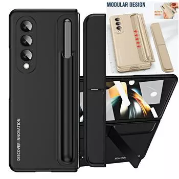 Невидимый чехол 2 в 1 для Samsung Galaxy Z Fold 4 Fold 3, съемный защитный чехол для держателя ручки Samsung Z Fold 3 5G зелёный