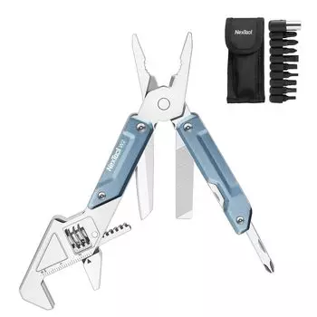 NexTool W2 8 в 1 Мультитул Регулируемый карман для мультитула 9 в 1 Мультитул для бит с нейлоновым чехлом Мультитул, Инструмент, Гаечный ключ, Плоскогубцы, Нож, Отвертка,