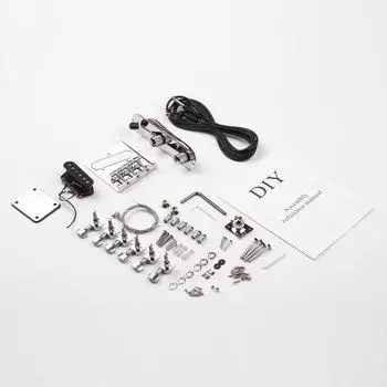 Незаконченная электрогитара DIY Kit Корпус из красного дерева, клен, гриф, накладка на гриф из палисандра