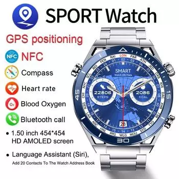 Nfc Ecg+ppg Bluetooth Call Smartwatch Compass Tracker Motion Bracelet Fitness Watchs Ultimate Smart Watch Men For Huawei