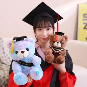 Nice 16 стилей Kawaii Dr. Мягкие плюшевые игрушки в виде медведя, мягкие, красочные, плюшевые, куклы, животные, подарки на выпускной, день рождения для девочек-студенток 23cm