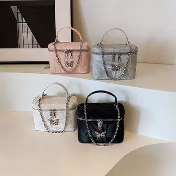 Niche Design Hand-carrying Box Bag Summer New Style Women s Bag Simple and Beautiful Bucket Bag Personalized Shoulder Bag