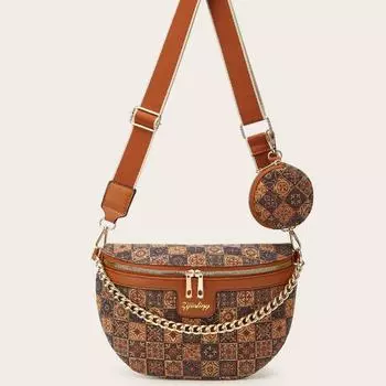 Niche Design Sense Printed Crossbody Bag Модная женская нагрудная сумка через плечо на одно плечо