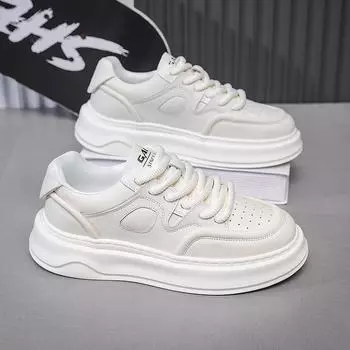 Niche men s shoes autumn new versatile board shoes fashionable soft sole soft surface shoes heightened platform sports casual shoes 38