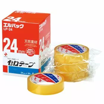 Nichiban Sellotape Большой объем L Упаковка 6 рулонов 24 мм x 35 м LP-24