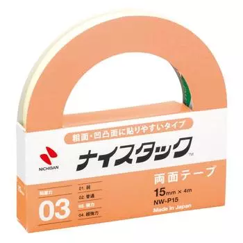 Nichiban Tape Nicetack 15mm x 4m Double-Sided (Rough Surface) NW-P15