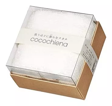 Nichisen Shoko Cocochiena Gift Coco Cube Face Towel 34 x 80 F1 CE871 White (Approx. cm)