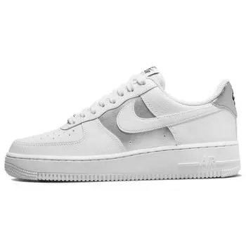 Nike Air Force 1 07 Белые женские кроссовки металлик серебристого цвета DD8959-104 40.5