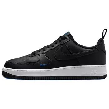 Nike Air Force 1 07 Black Court Blue Мужские кроссовки белые FZ4625-001 42.5