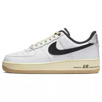 Nike Air Force 1 07 Command Force — белые черные женские кроссовки Summit-White Muslin Gum-Light Brown DR0148-101 35.5