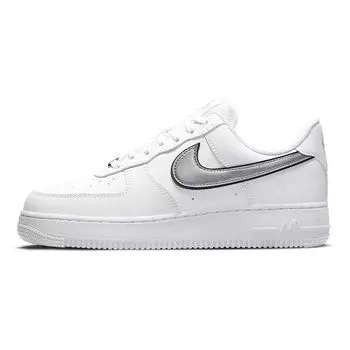 Nike Air Force 1 07 Essential White Metallic Silver Женские кроссовки черные DD1523-100 36.5