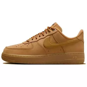 Nike Air Force 1 07 Flax Wheat Женские кроссовки Brown Gum-Light-Brown Black FZ7372-200