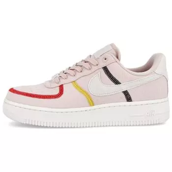 Nike Air Force 1 07 Low LX Stitched Canvas — женские кроссовки Siltstone Red Bright-Citron University-Red Photon-Dust CK6572-600