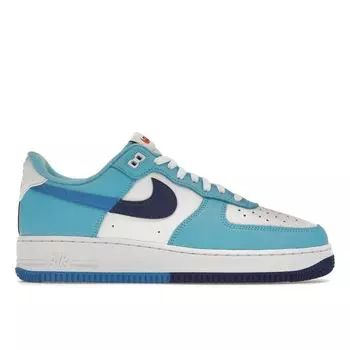 Nike Air Force 1 07 LV8 Split - Светлые фото синие мужские кроссовки White Deep-Royal-Blue Baltic-Blue DZ2522-100 44
