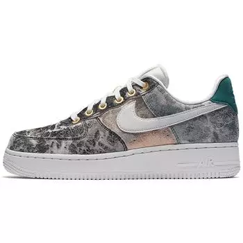 Nike Air Force 1 07 LXX Oil Grey Женские кроссовки разноцветные Summit-White Summit-White-Oil-Grey AO1017-100