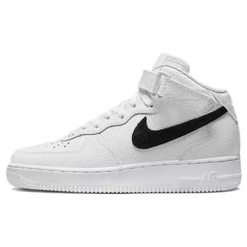 Nike Air Force 1 07 Mid White Snakeskin Женские кроссовки черные DZ5211-100 43
