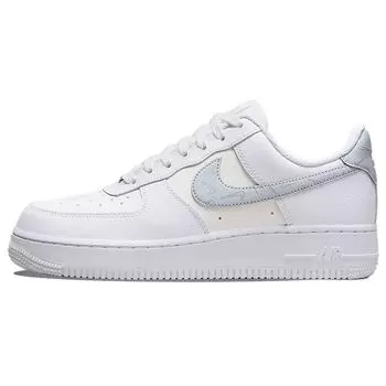 Nike Air Force 1 07 Mini Swooshes Женские кроссовки Белый Парус Серебристый Металлик DV2237-100 40.5