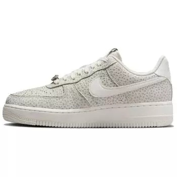 Nike Air Force 1 07 Premium Safari Print Pack - женские кроссовки Phantom серые металлик-серебристый парус FV6519-001 36