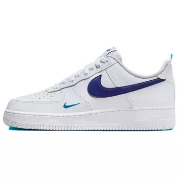 Nike Air Force 1 07 White Deep Royal Blue Мужские кроссовки Светло-фото-синие HF3836-100 44