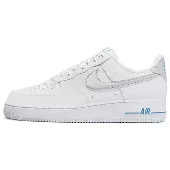 Nike Air Force 1 07 White Laser Blue Мужские кроссовки металлик-серебристый DR0142-100 40
