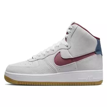 Nike Air Force 1 High Sculpt Серые замшевые женские кроссовки Summit-White Valerian-Blue White DC3590-104 38.5