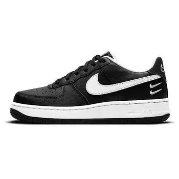 Nike Air Force 1 HO20 BG Dual Swoosh — детские кроссовки черные, белый антрацит DH2947-001
