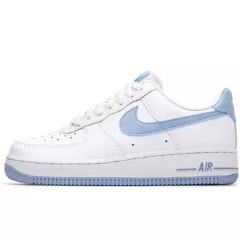 Nike Air Force 1 Low 07 Patent Light Armory Синие женские кроссовки белые AH0287-104