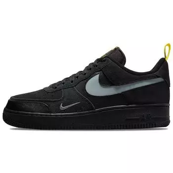 Nike Air Force 1 Low Cut Out Swoosh — черные мужские кроссовки DO6709-001 42.5