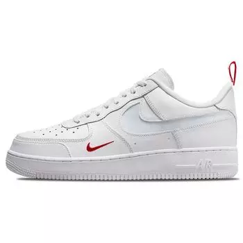 Nike Air Force 1 Low Cut Out Swoosh — белые мужские кроссовки University-Red DO6709-100
