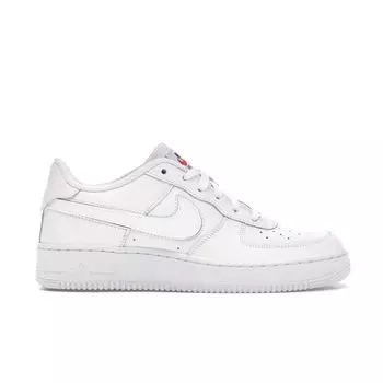Nike Air Force 1 Low GS All Star — женские кроссовки Swoosh Pack белые бело-белые AQ9942-100