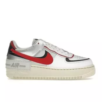 Nike Air Force 1 Low Shadow Белый Серебристый Спортивный Красный (Женский) Женские кроссовки FN6335-100 35.5