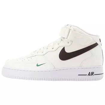 Nike Air Force 1 Mid 07 LV8 40th Anniversary — мужские кроссовки коричневого базальтового цвета с белым малахитом DR9513-100 42