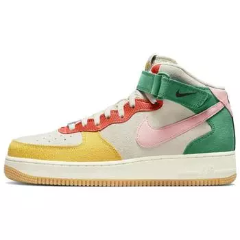 Nike Air Force 1 Mid Vivid Sulphur Rush Orange Мужские кроссовки Белый Кокосовое Молоко Отбеленный Коралловый DR0158-100 42.5