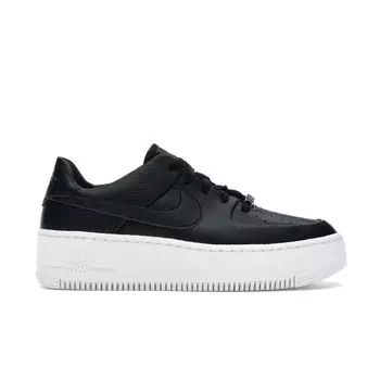 Nike Air Force 1 Sage Low Черные женские кроссовки белые AR5339-002